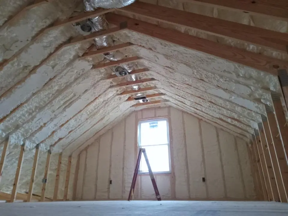 Spray foam roofing application for Crawl Space Insulation project in Newport